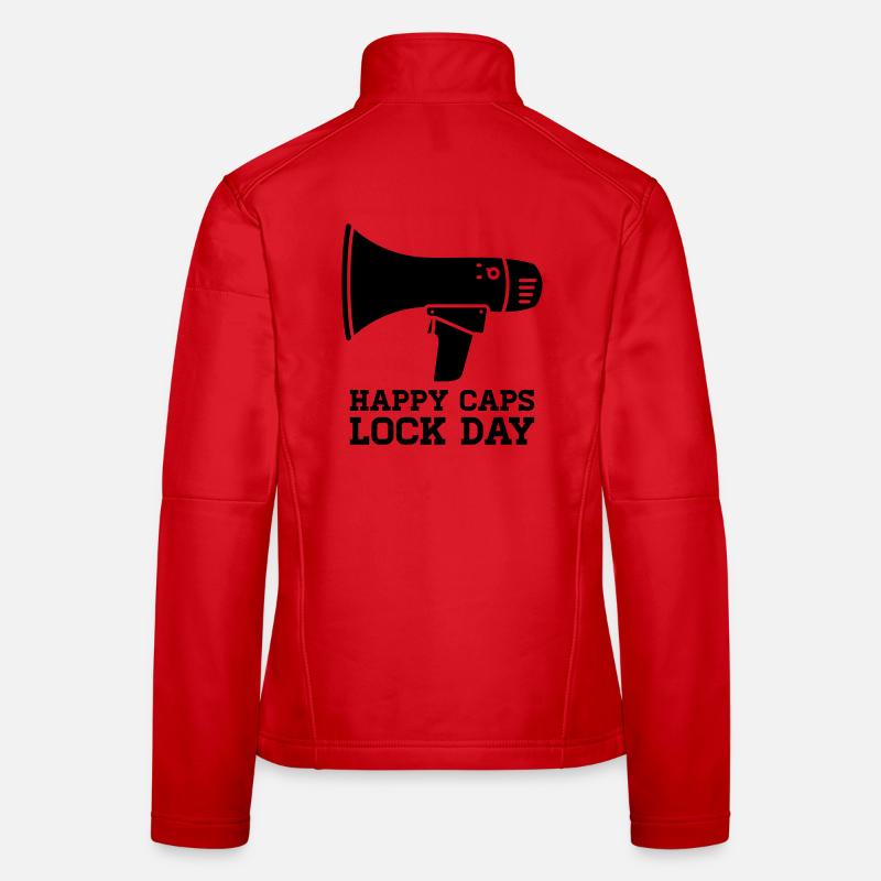 Megaphone Happy Caps Lock Day Nerd Women's Softshell Jacket