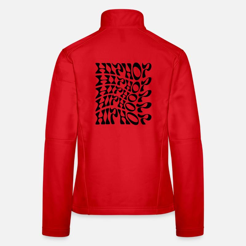Hip Hop liquid wavy logo pattern Women's Softshell Jacket