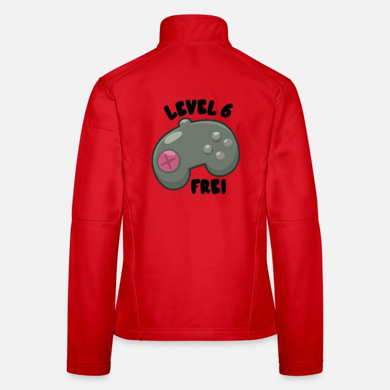 Level 6 Controller 6.Geburtstag Geburtstagsparty Frauen Softshelljacke