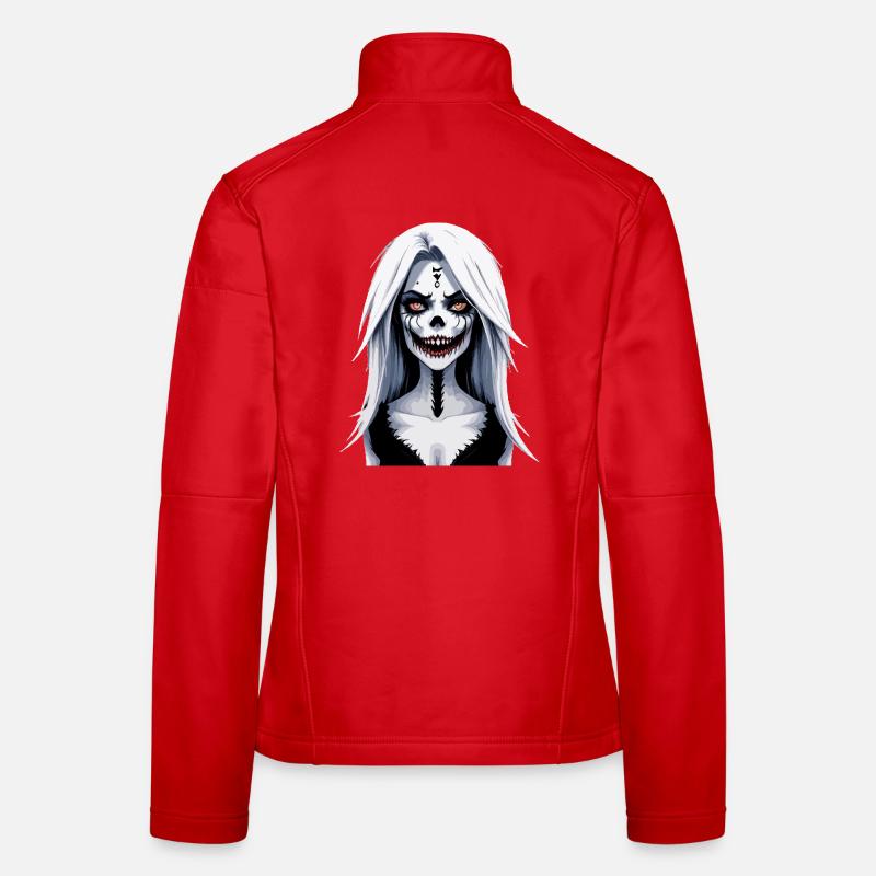 Skelett Gesicht Banshee Halloween Frauen Softshelljacke