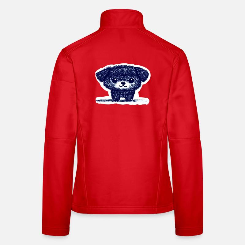 Tiny Puppy (Blue) Women's Softshell Jacket