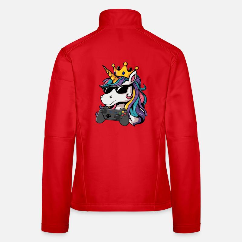 Unicorn gaming controller Women's Softshell Jacket