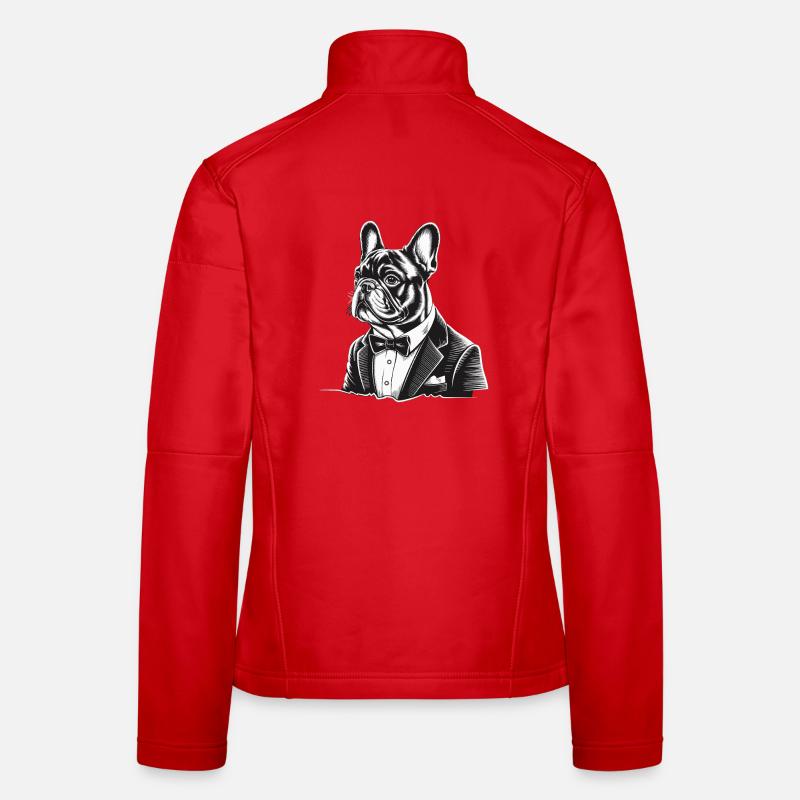 Bouledogue français Veste en tissu softshell Femme