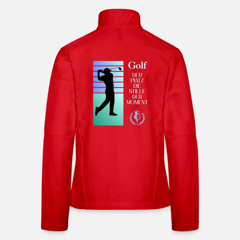 Golf silhouette Silence in the moment - Women's Softshell Jacket - red