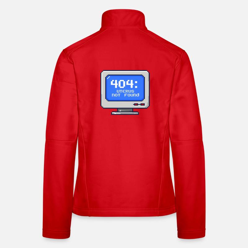 404: Uterus Not Found - 8-Bit Pixel Women's Softshell Jacket