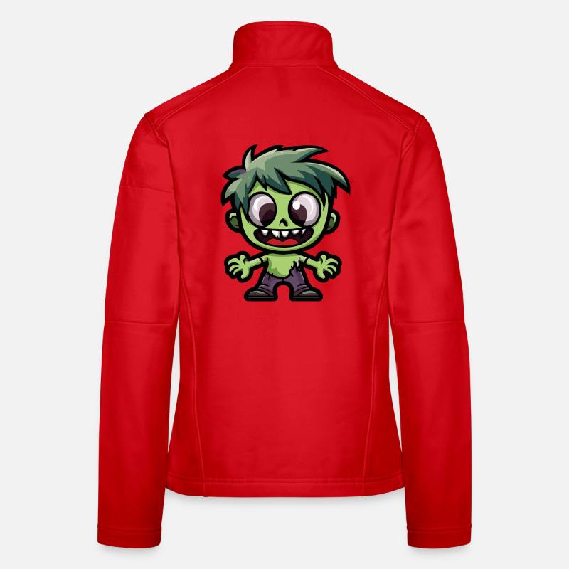 Zombie Halloween Cute Comic Women's Softshell Jacket