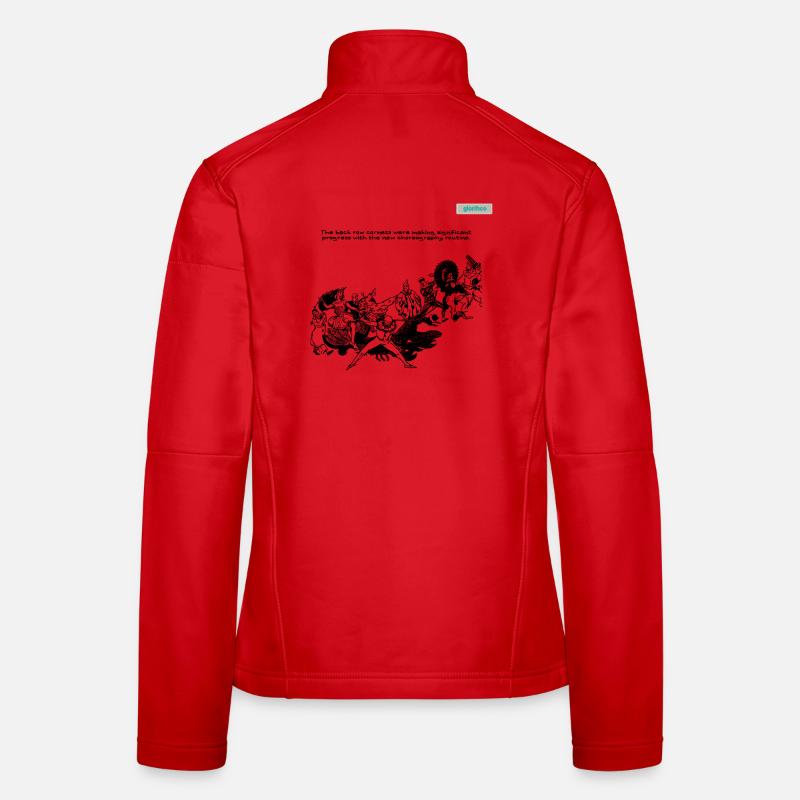 BACK ROW PARODY Design 001 - Frauen Softshelljacke - Rot