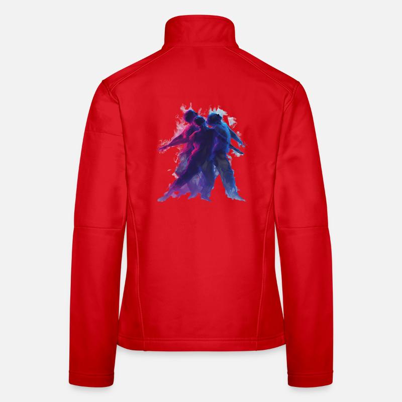 Neon_Dance_Motion_Blur Frauen Softshelljacke