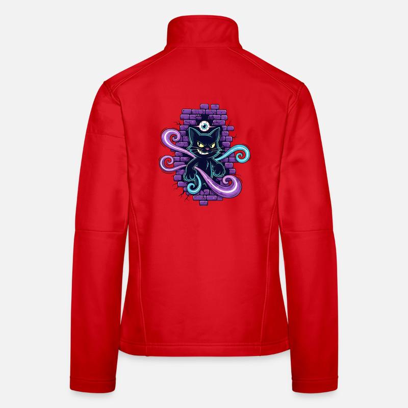 Magic Cat - Magic Cat with All-Seeing Eye Women's Softshell Jacket