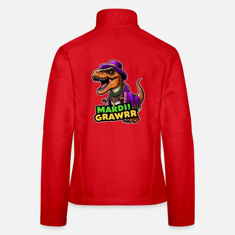 T Rex Carnaval Mardi Gras Veste en tissu softshell Femme