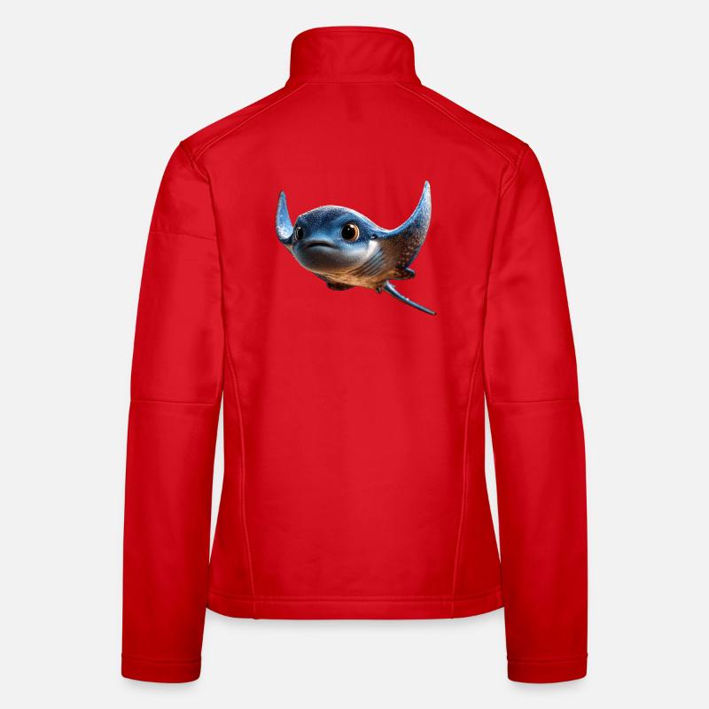 Manta Ray, Devil Ray, Stingray, Diver Women's Softshell Jacket