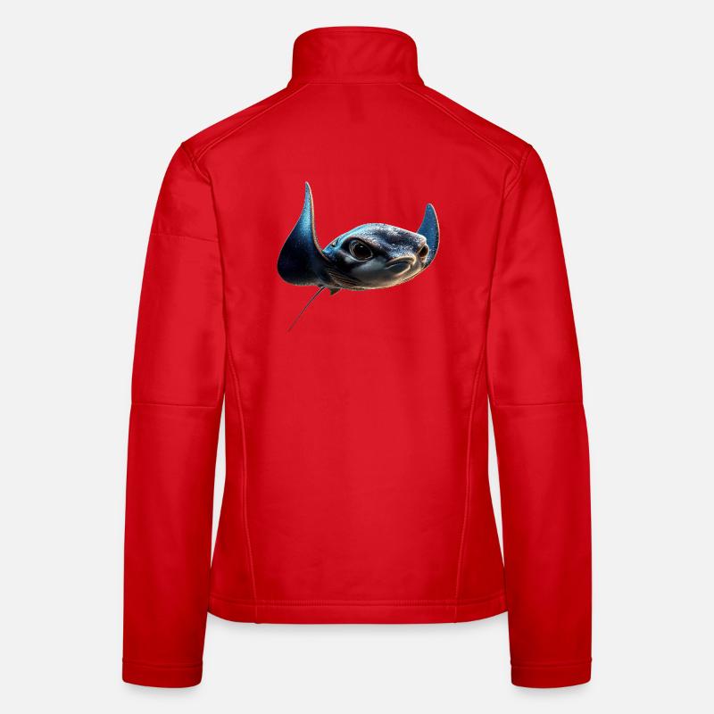 Manta Ray, Devil Ray, Stingray, Diver Women's Softshell Jacket