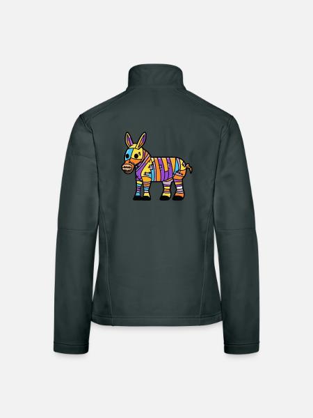 Donkey Halloween Zombie - Women's Softshell Jacket - red - Back