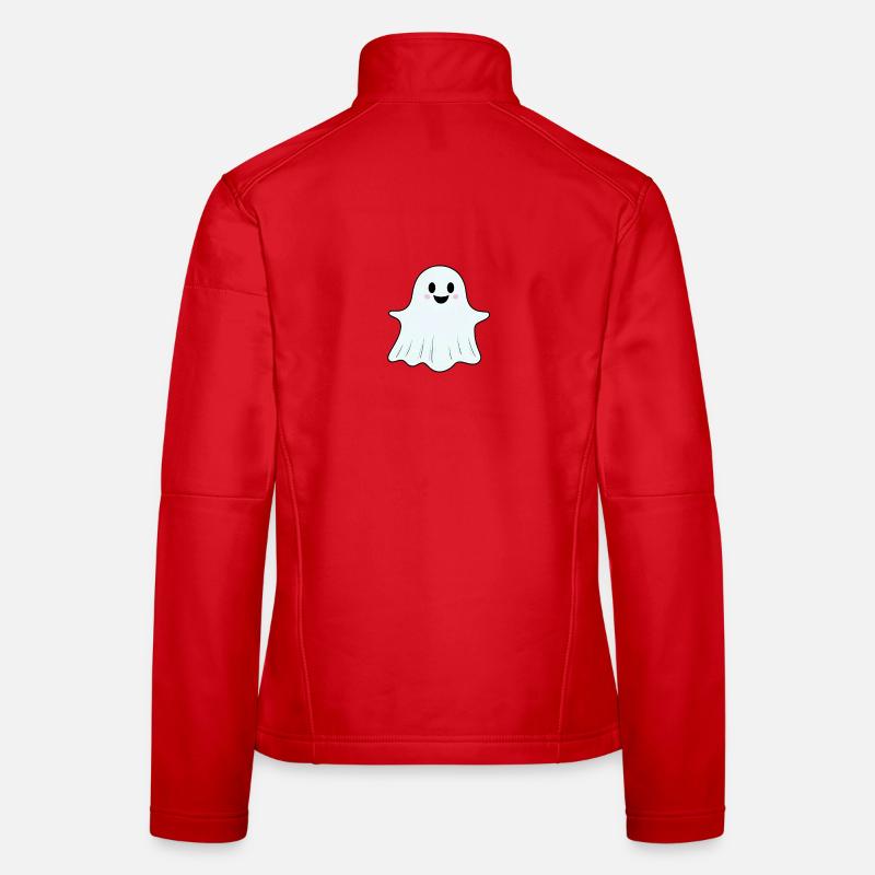Cuddly Ghost Friend Cute Ghost Women's Softshell Jacket