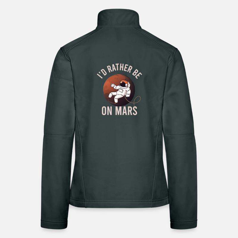 Mars Planet Space Vintage Rocket Women's Softshell Jacket