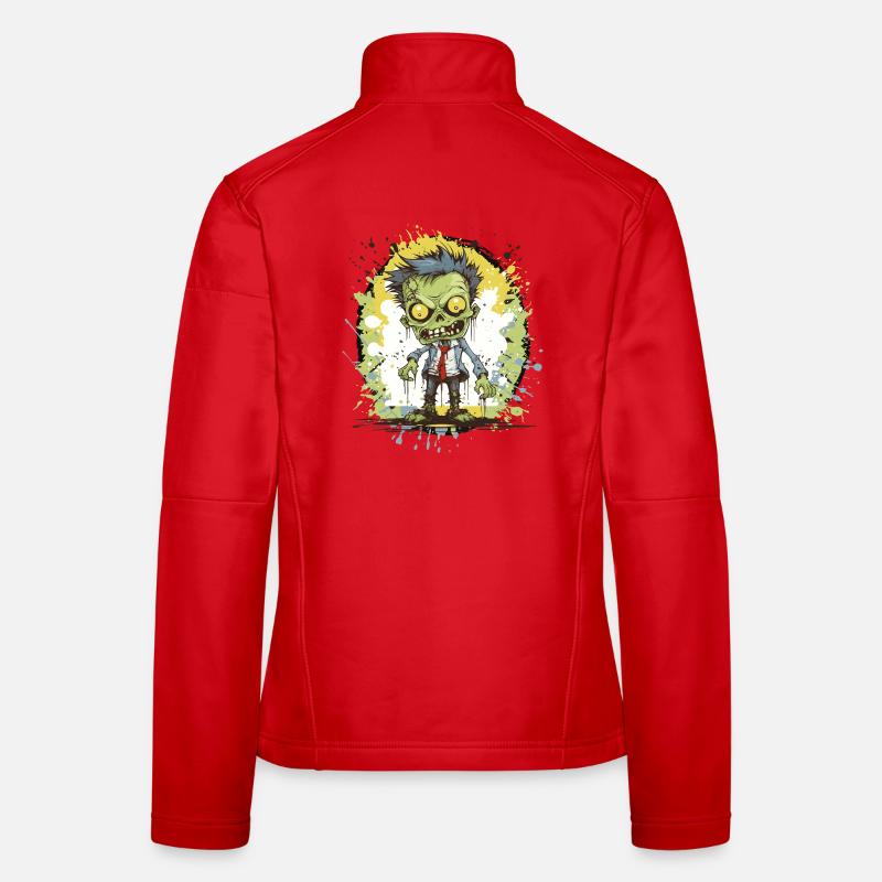 Zombie Comic Splatter Women's Softshell Jacket