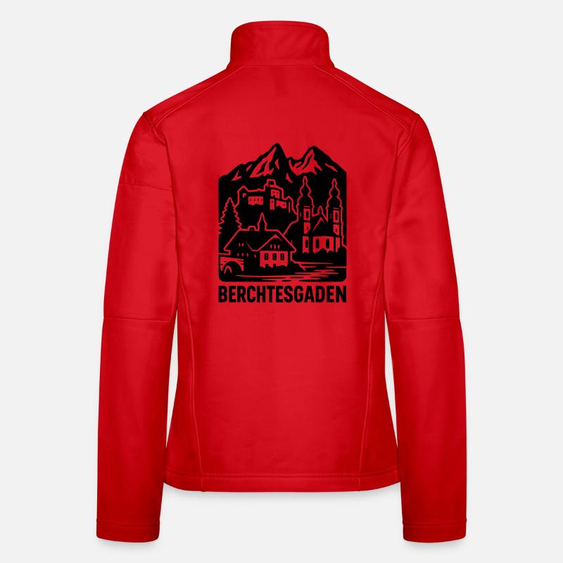 Silhouette de Berchtesgaden Point de repère Veste en tissu softshell Femme