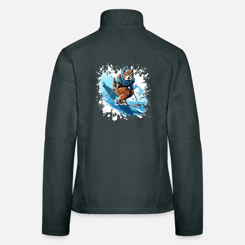 Owl Ski Skiing Women's Softshell Jacket