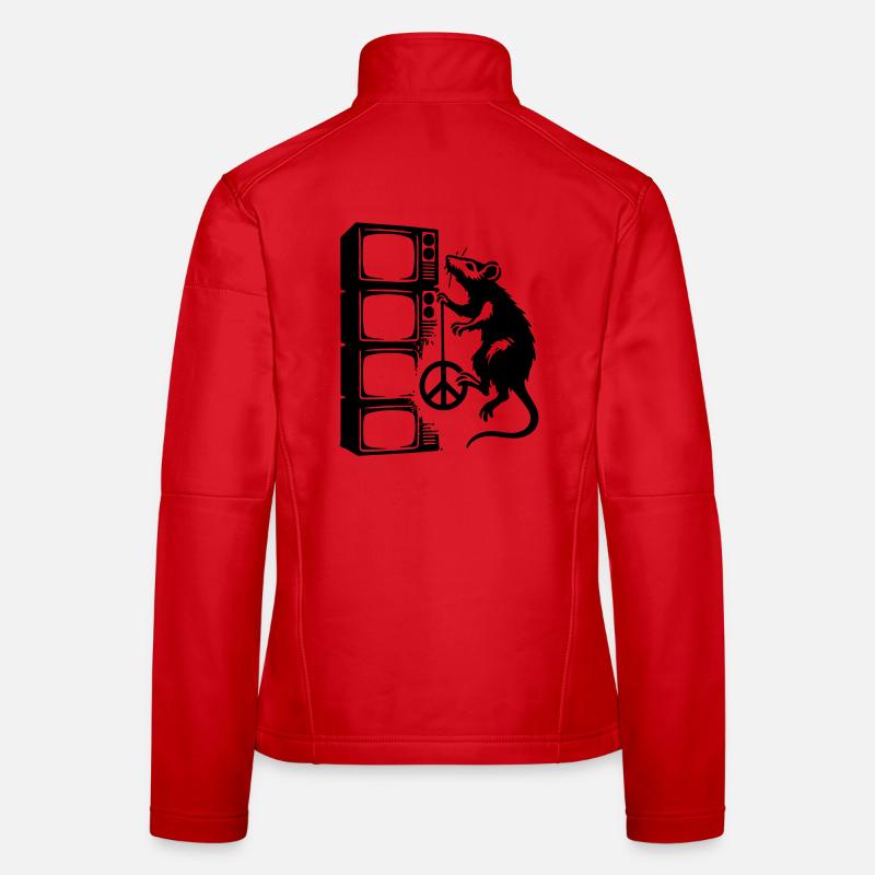 Ratte mit Bildschirm Frauen Softshelljacke