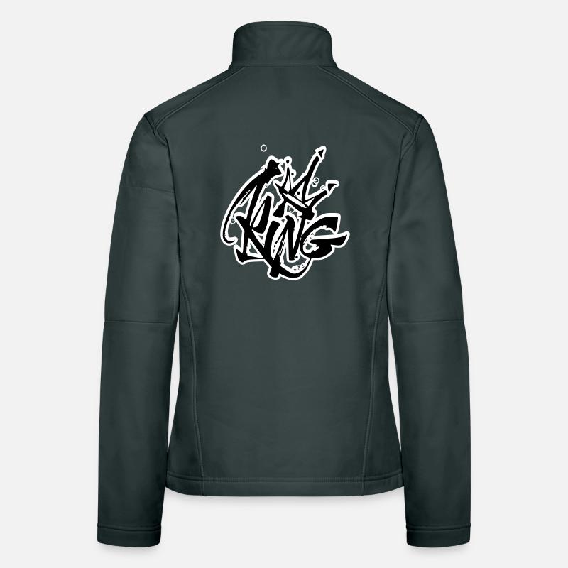Lettrage King Graffiti Veste en tissu softshell Femme