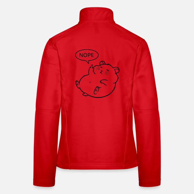 Nope Hamster | Funny Middle Finger Statement Women's Softshell Jacket