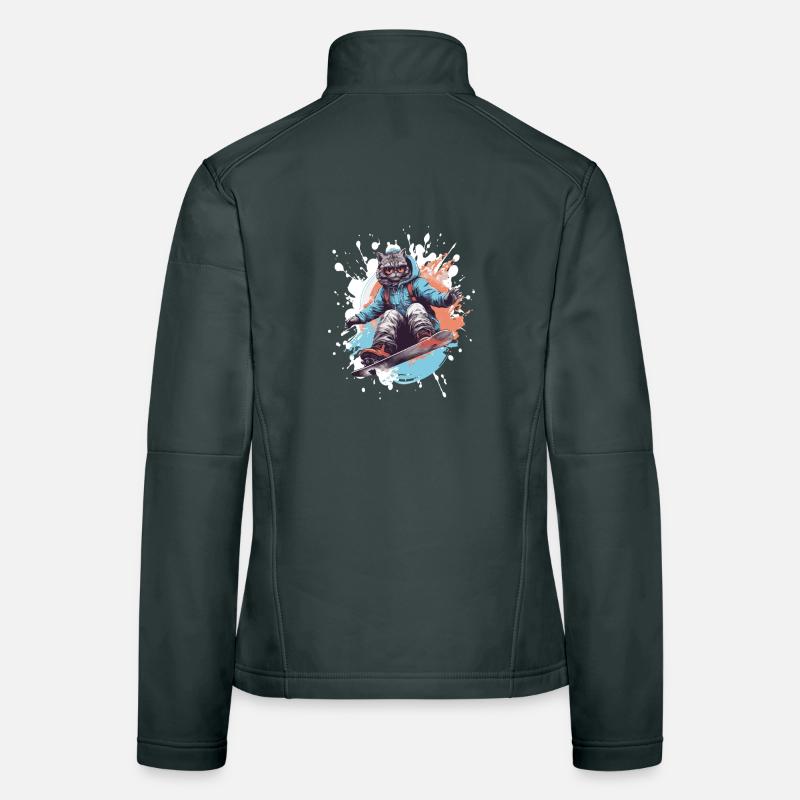 Katze Snowboard Frauen Softshelljacke