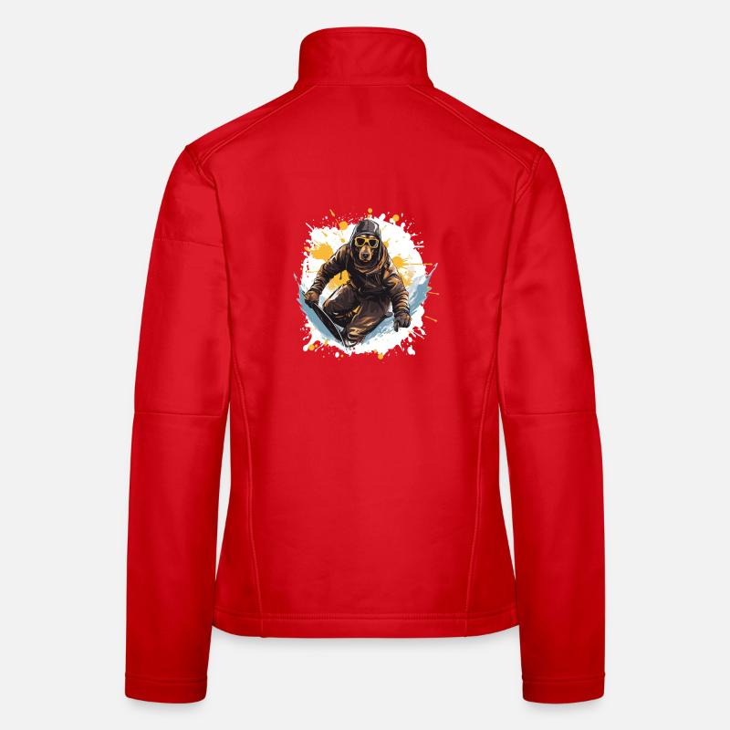 Doberman Chien Planche à neige Veste en tissu softshell Femme
