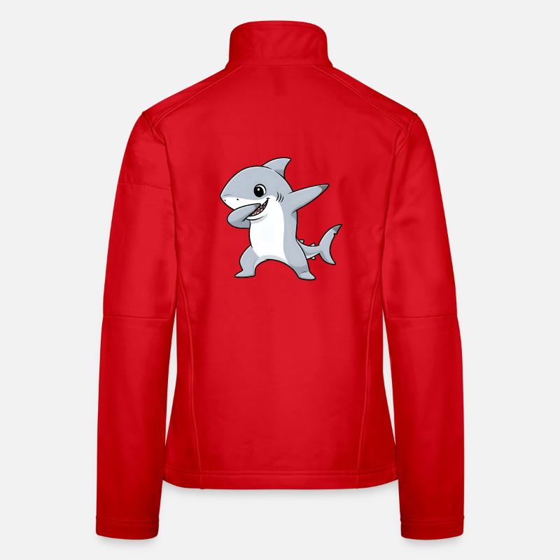 Requin mignon | Tamponner Veste en tissu softshell Femme