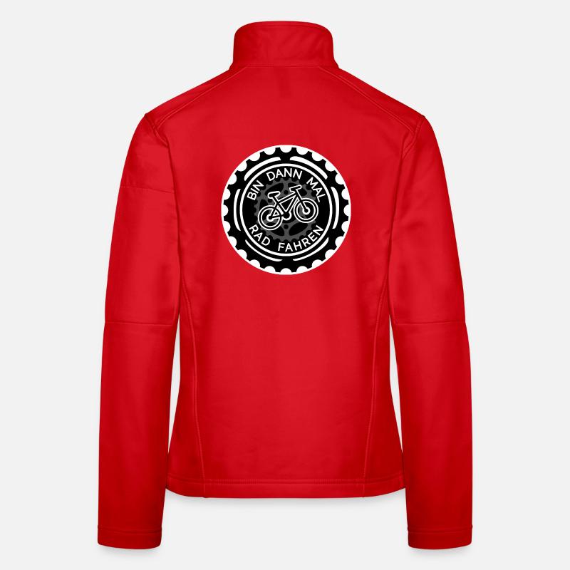 Bin dann mal Radfahren - Conception de logo de VTT Veste en tissu softshell Femme