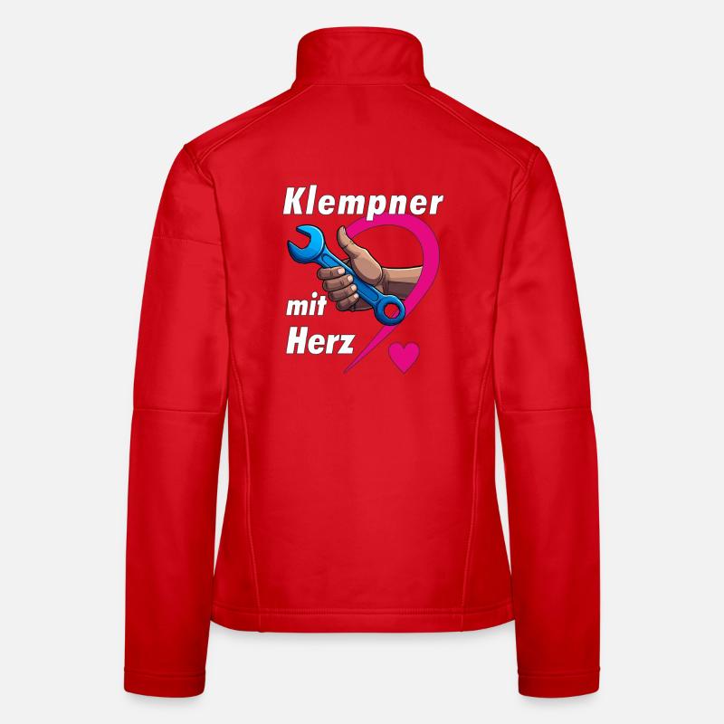Plumber with HEART Women's Softshell Jacket