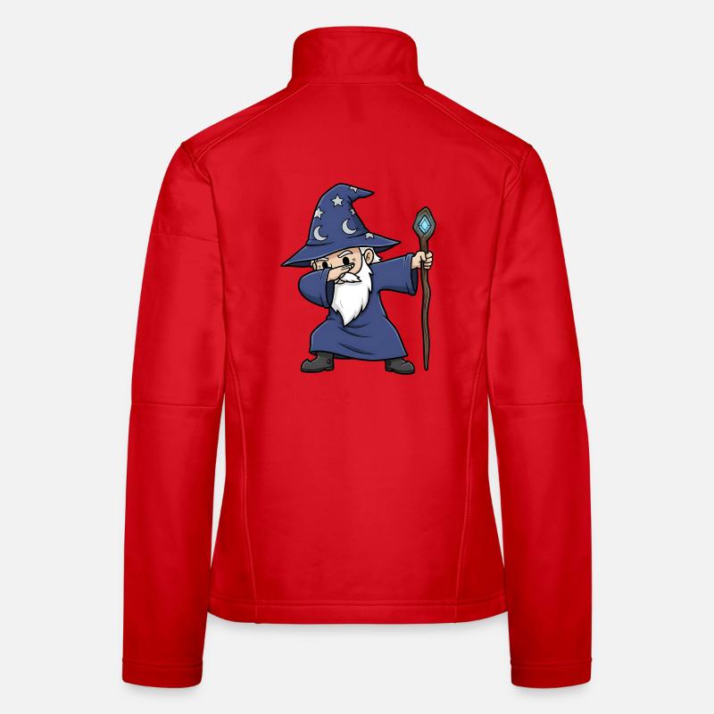 Dabbing Wizard – Funny Wizard Design Women's Softshell Jacket