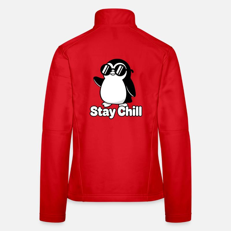 Stay Chill Penguin Style Women's Softshell Jacket