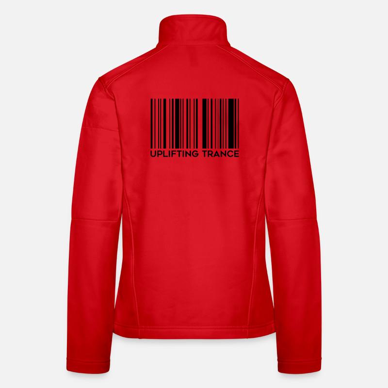 Erhebender Trance-Barcode Frauen Softshelljacke