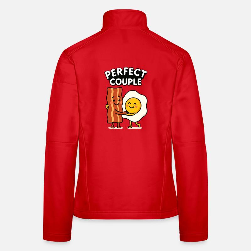 Perfect Couple Bacon Egg Breakfast Women's Softshell Jacket