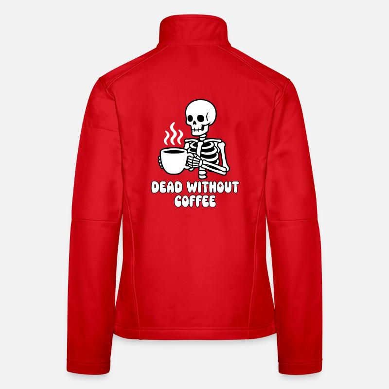 Dead Coffee Skeleton Frauen Softshelljacke