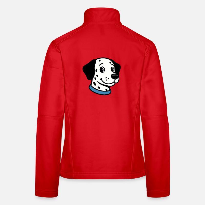 Dalmatiner mit blauer Halskette Frauen Softshelljacke