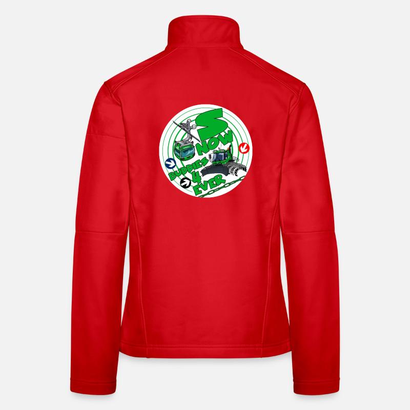 1423-SNOW_BUDDIES_4_EVER_groen-Buchstaben Frauen Softshelljacke
