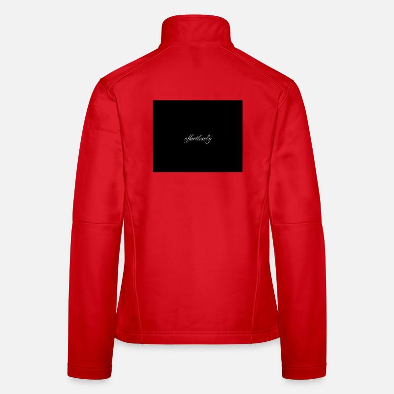 Effortlessly Elegant Script Typografie - Frauen Softshelljacke - Rot
