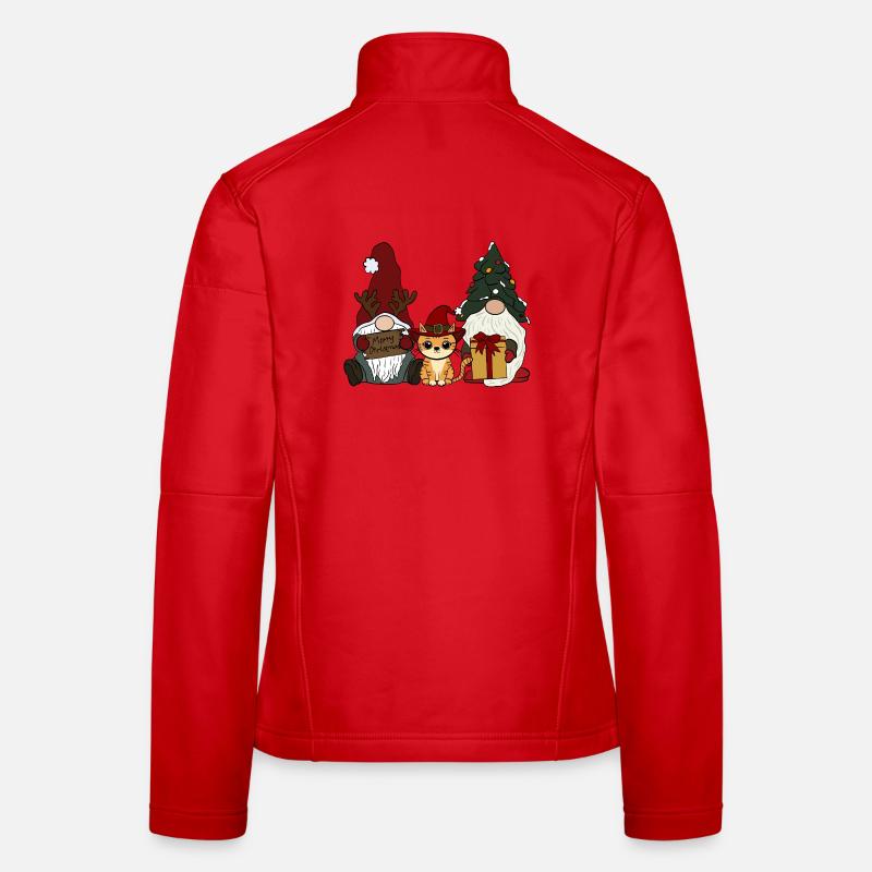 Chat avec gnome Veste en tissu softshell Femme