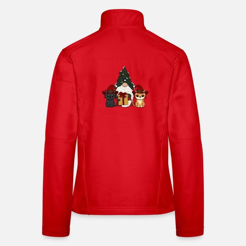 Cat with gnome Women's Softshell Jacket