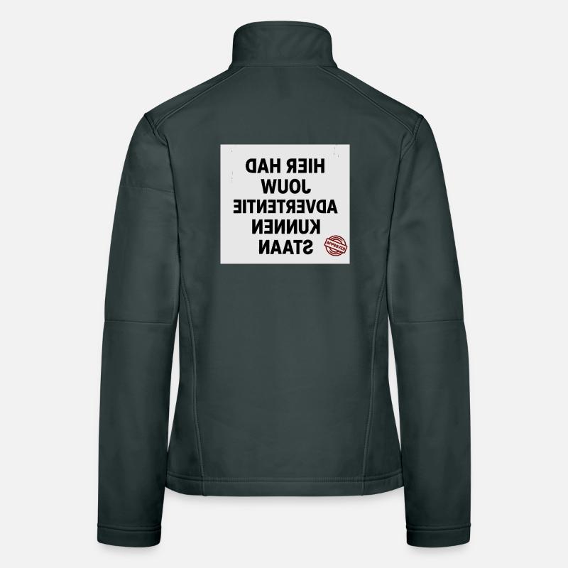 Grande typographie avec tampon d’approbation Veste en tissu softshell Femme