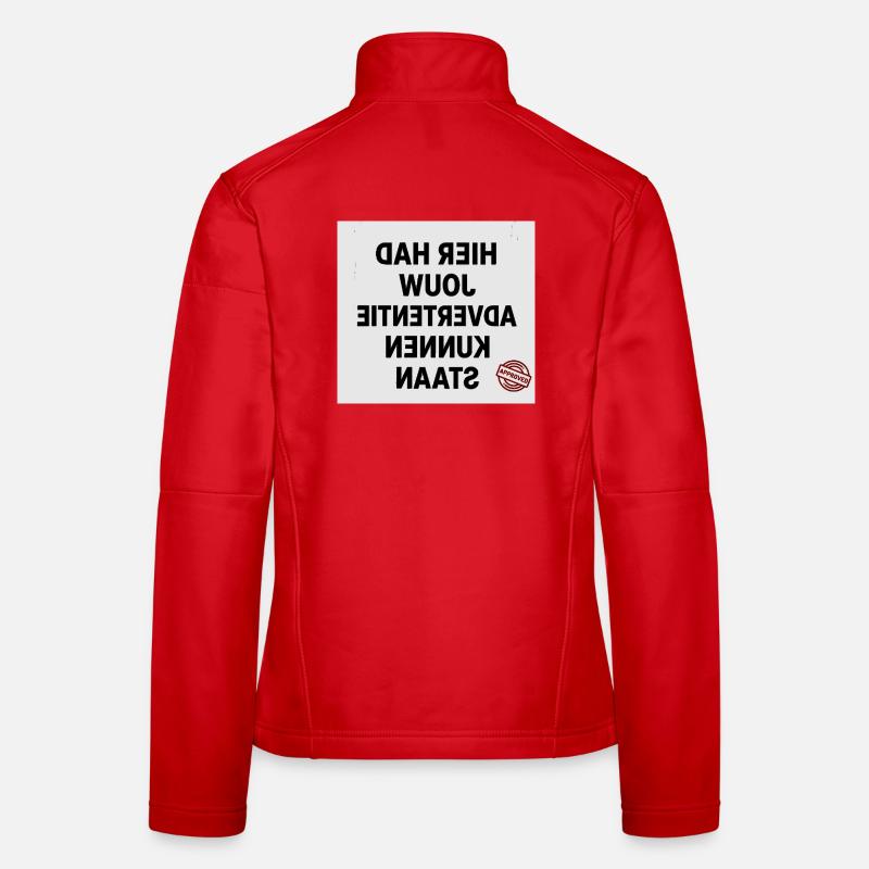Large Typography with Approval Stamp Women's Softshell Jacket