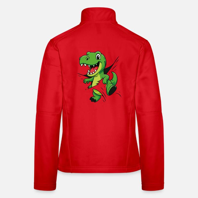 Comic Dino – For Little Explorers & Explorers Women's Softshell Jacket