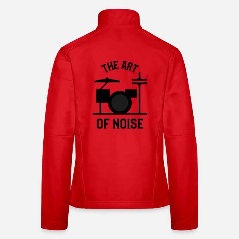 Die Kunst des Lärms – Drumkit-Design - Frauen Softshelljacke - Rot