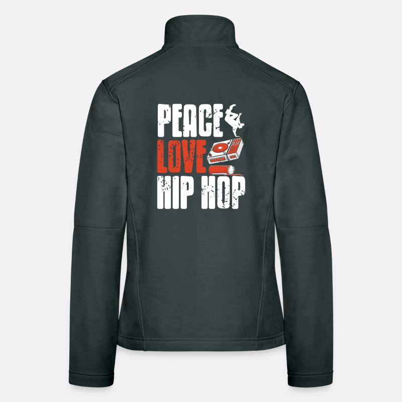 Peace Unity Beat Movement Graffiti DJ Bboy Flow Women's Softshell Jacket
