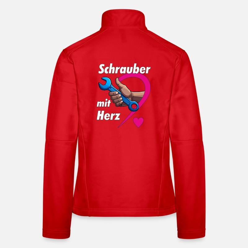Schrauber mit HERZ Frauen Softshelljacke