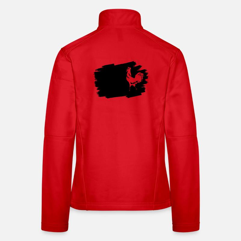 Mitternachts-Glyphen-Emblem - Frauen Softshelljacke - Rot