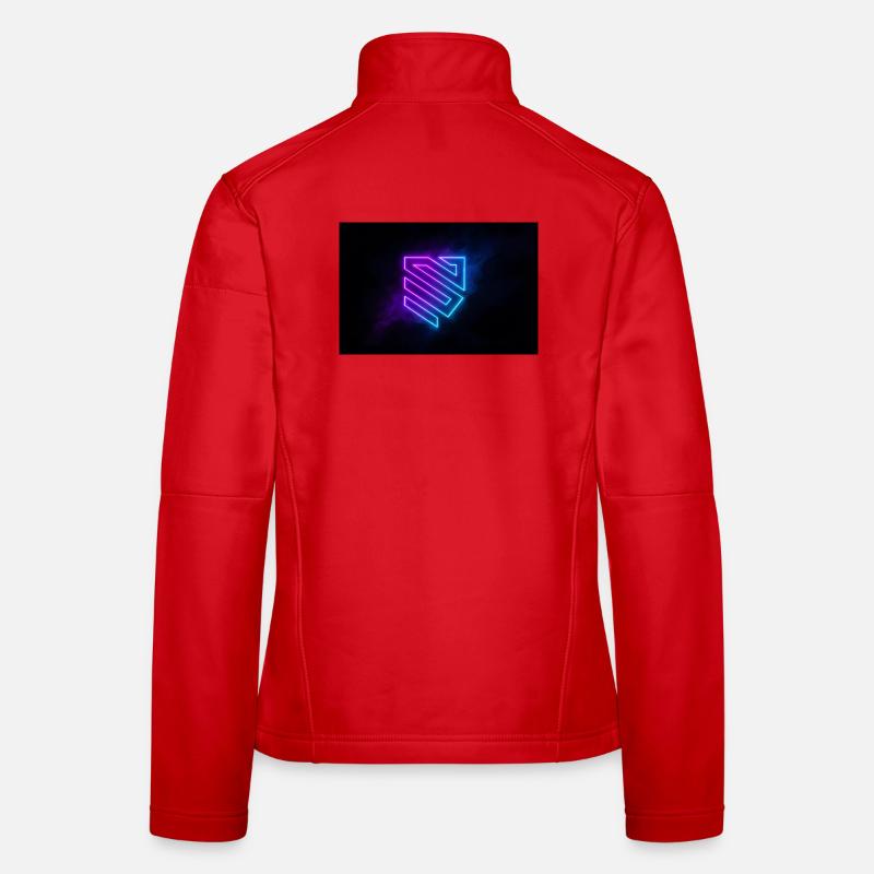 Neon Geometric Shield Women's Softshell Jacket