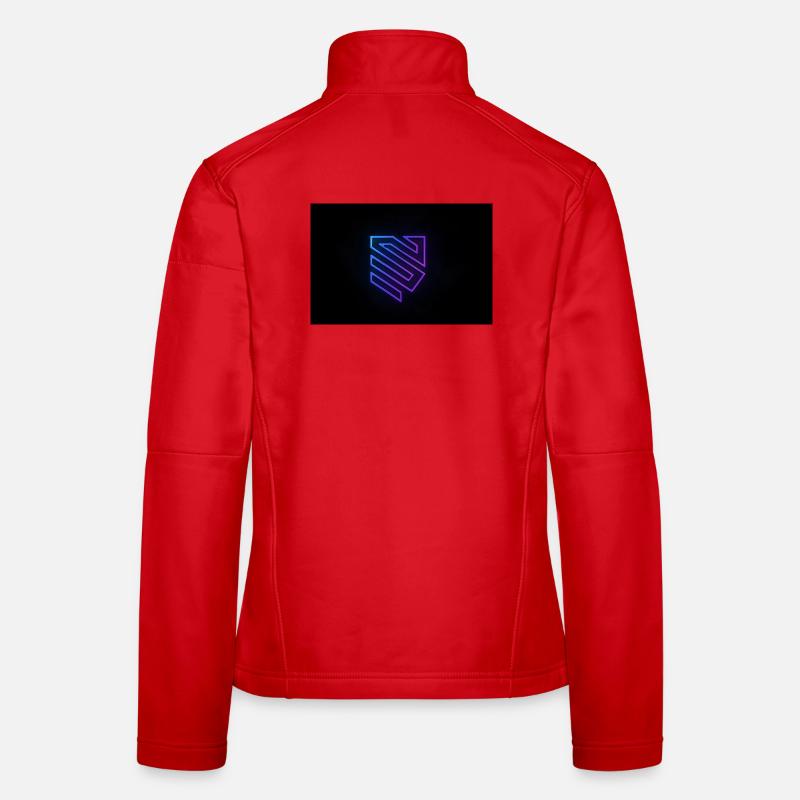 Neon Geometrie Logo Gradient - Frauen Softshelljacke - Rot