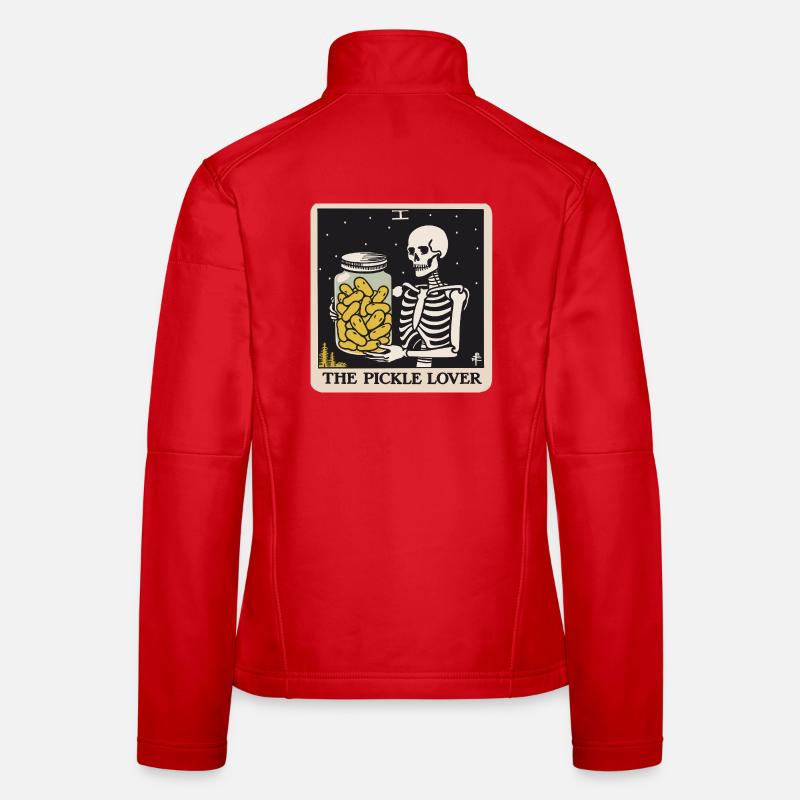 L’amateur de concombre Tarot carte Concombre drôle Veste en tissu softshell Femme